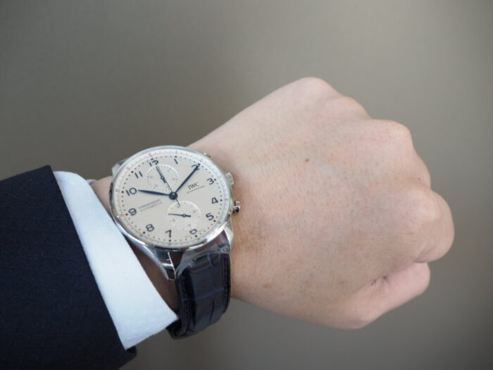 【IWC】ブレスタイプになって再び登場！「ポルトギーゼ・クロノグラフ」-IWC -P8060370-700x525