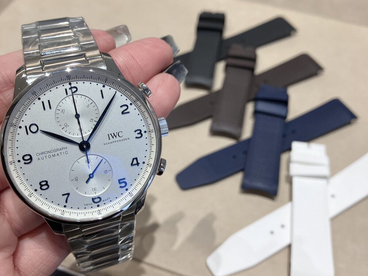 【 IWC 】 愛用時計も夏仕様に！これからの季節に大活躍「ポルトギーゼ×ラバーストラップ」とは？？-IWC -IMG_1480-edited