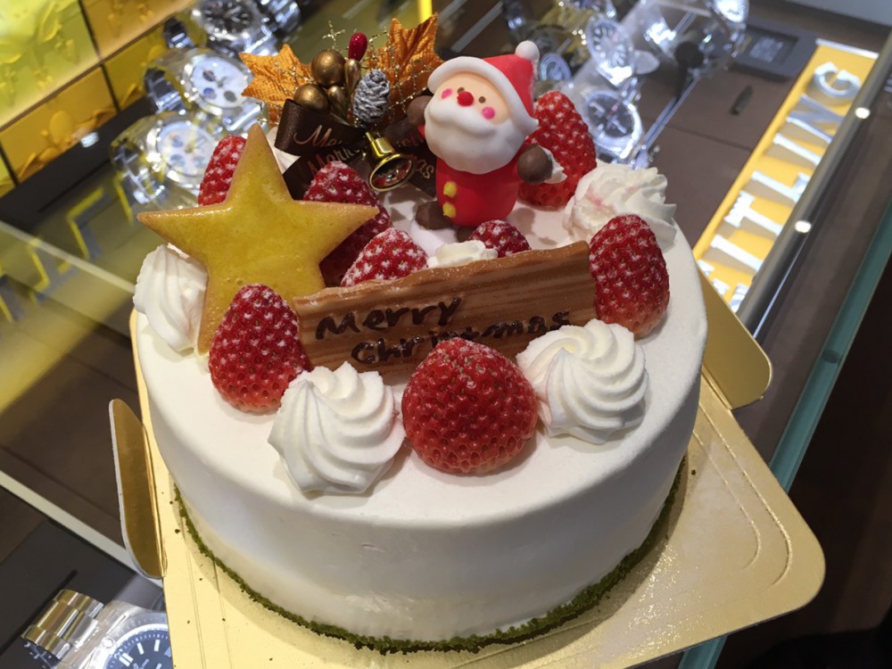 素敵な差し入れ 苺のショートケーキをいただきました Oomiya 京都店ブログ 正規輸入時計専門店