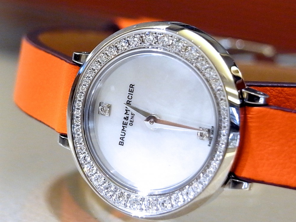 ボーム&メルシエ腕時計 プロメス 美品 シェル 30Pダイヤモンド クォーツ
