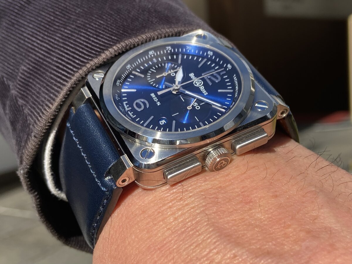 【ベル＆ロス】角型時計にクロノグラフ機能　BR 03-94 BLUE STEEL - Bell＆Ross 