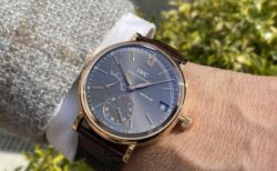 IWC スレート✖️18Kレッドゴールドが美しい　手巻きムーブメントを搭載した「ポートフィノ・ハンドワインド・エイトデイズ」