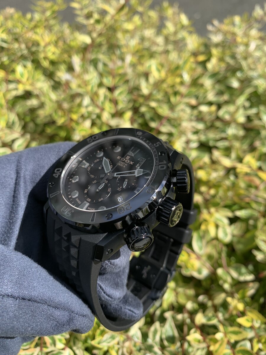 EDOX  日本限定モデル　THE BLACK  クロノオフショア1 クロノグラフ　 - EDOX 