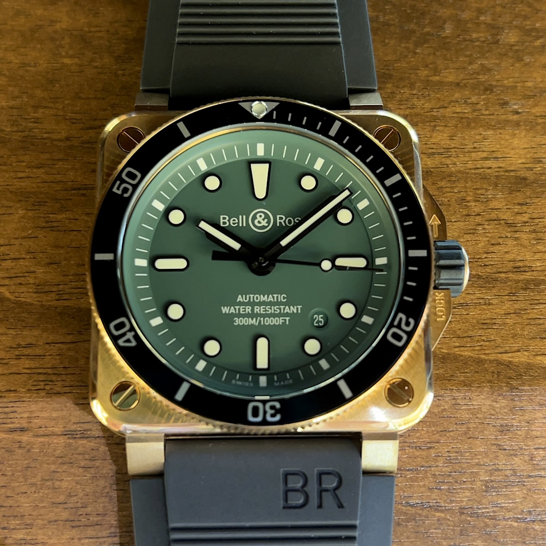 育てるダイバーズウォッチ？？/BR03 DIVER Black＆Green～ベル＆ロス～ - Bell＆Ross 