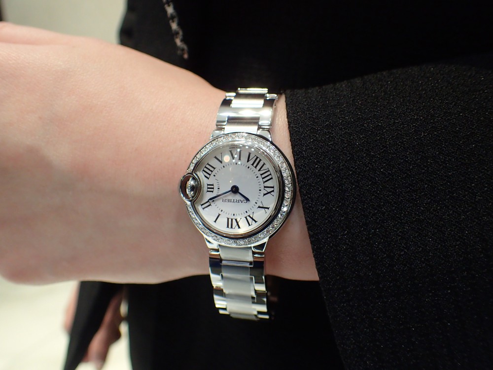 【美品】カルティエ 腕時計 バロンブルー ドゥ カルティエウォッチ 28mm