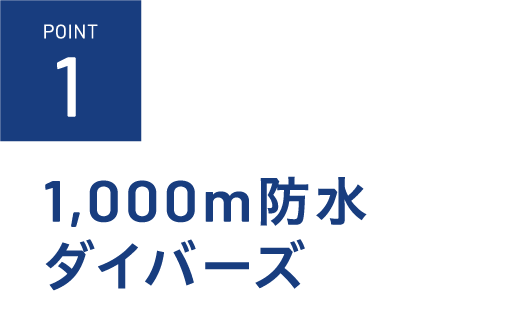 1,000m防水
							ダイバーズ