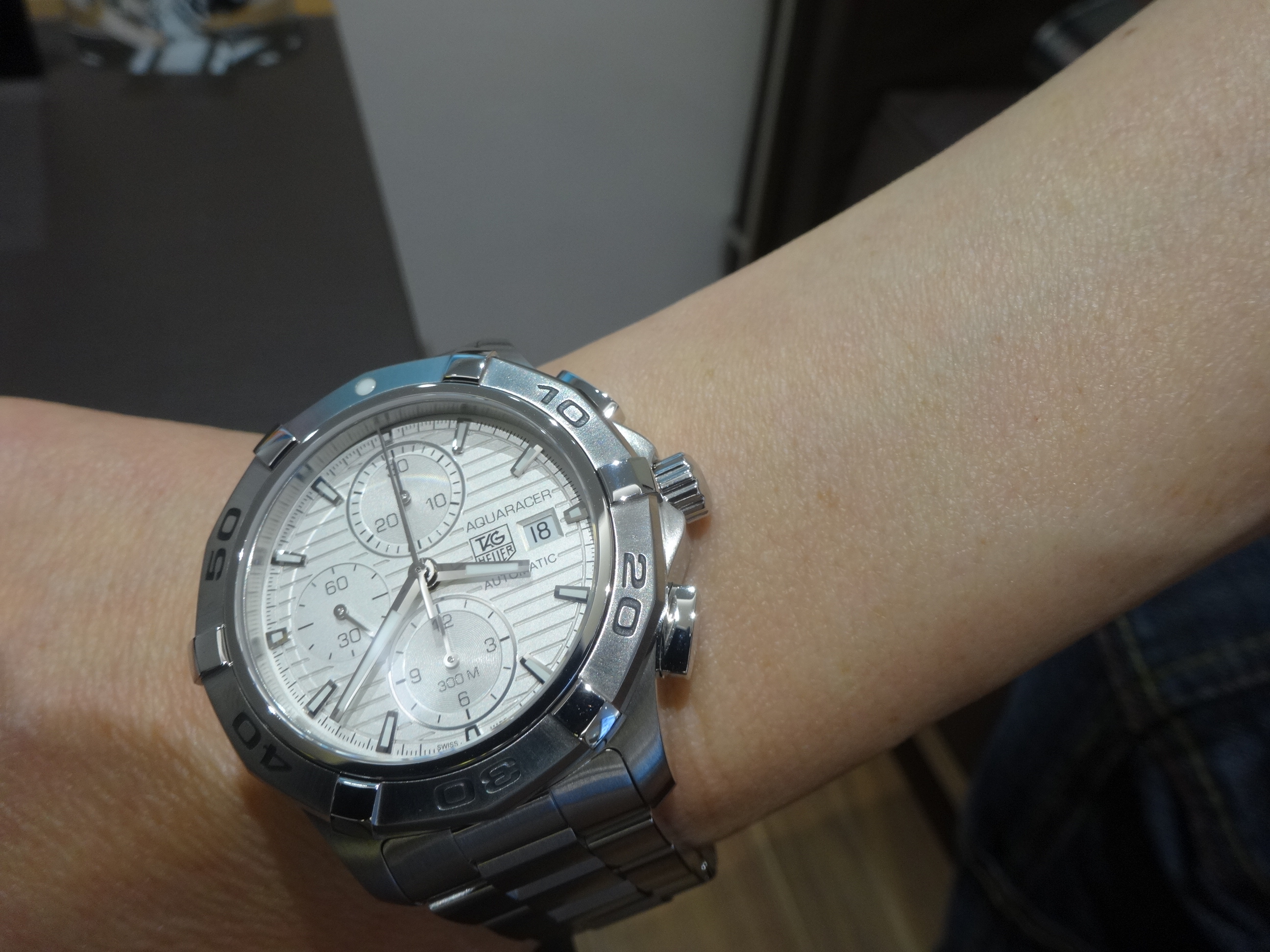 【品質保証HOT】腕時計 CAP2111 アクアレーサー クロノグラフ SS 42ｍｍ デイト 自動巻 メンズ 新着 71433-1 アクアレーサー