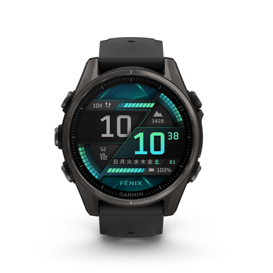 fēnix 8 Sapphire AMOLED 43mm Ti Carbon Gray DLC / Black