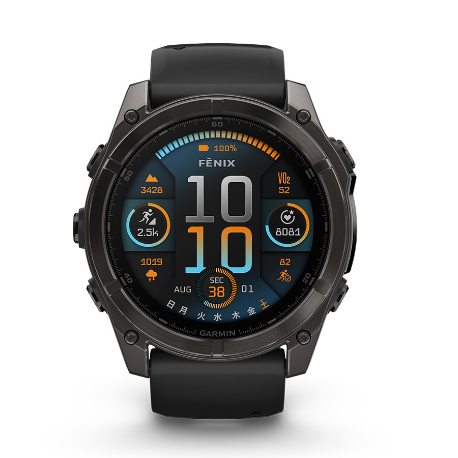 fēnix 8 Sapphire AMOLED 51mm Ti Carbon Gray DLC / Black