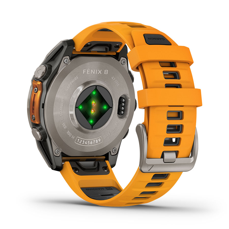 ガーミン｜fēnix 8 Sapphire AMOLED 47mm Ti / Orange - 010-02904-17