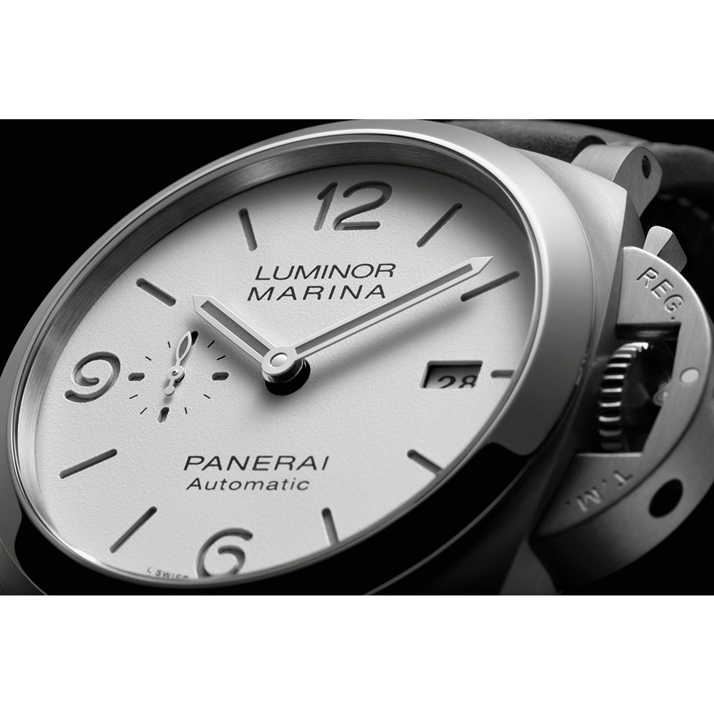 【116880】PANERAI パネライ  PAM01314 ルミノールマリーナ  ホワイトダイヤル SS/レザー 自動巻き 保証書 純正ボックス 腕時計 時計 WATCH メンズ 男性 男 紳士