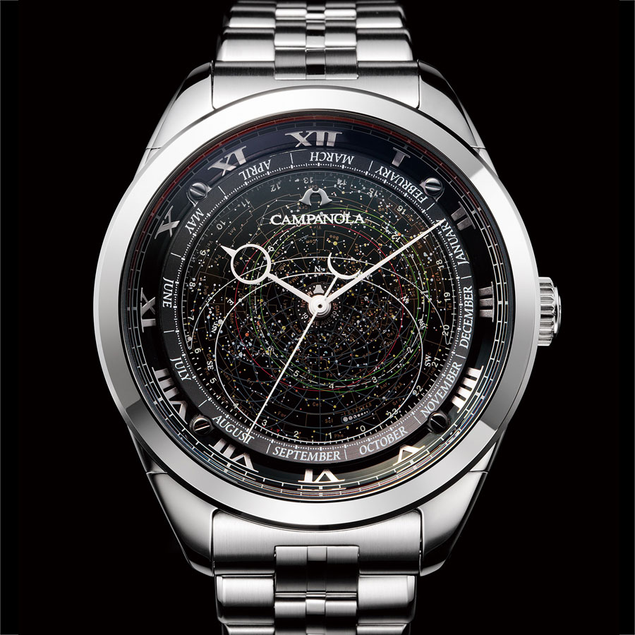 シチズン CITIZEN 腕時計 メンズ AO4010-51E カンパノラ コスモサイン CAMPANOLA COSMOSIGN クオーツ（CAL.4398） ブラックxシルバー アナログ表示